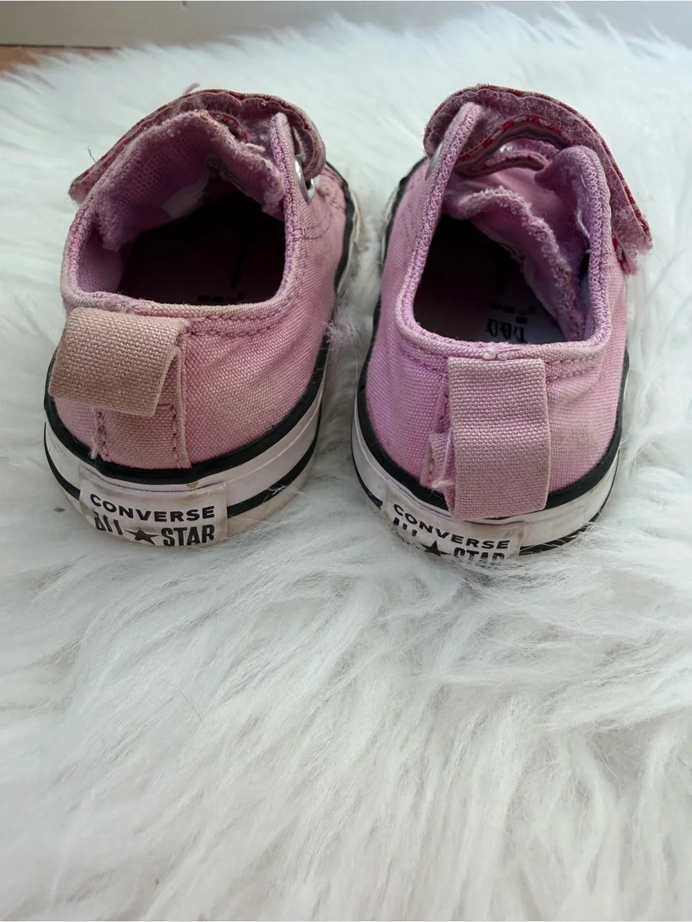 Converse Kids Pink Canvas Sneakers with Multicolor Zigzag Straps